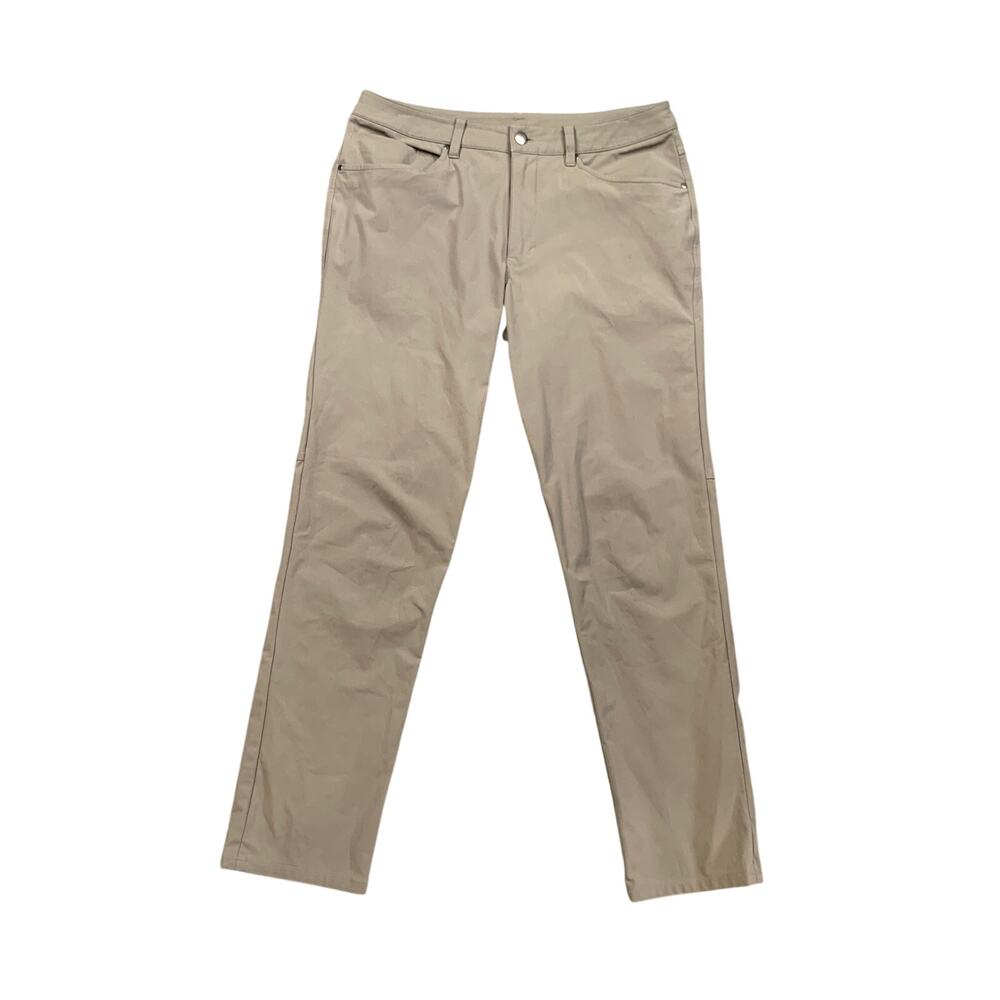 Lululemon Pants Mens 32 Mushroom ABC Classic Fit Warpstreme Tech Travel Golf